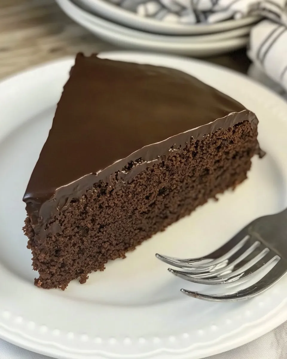 Homemade One Layer Fudge Cake photo