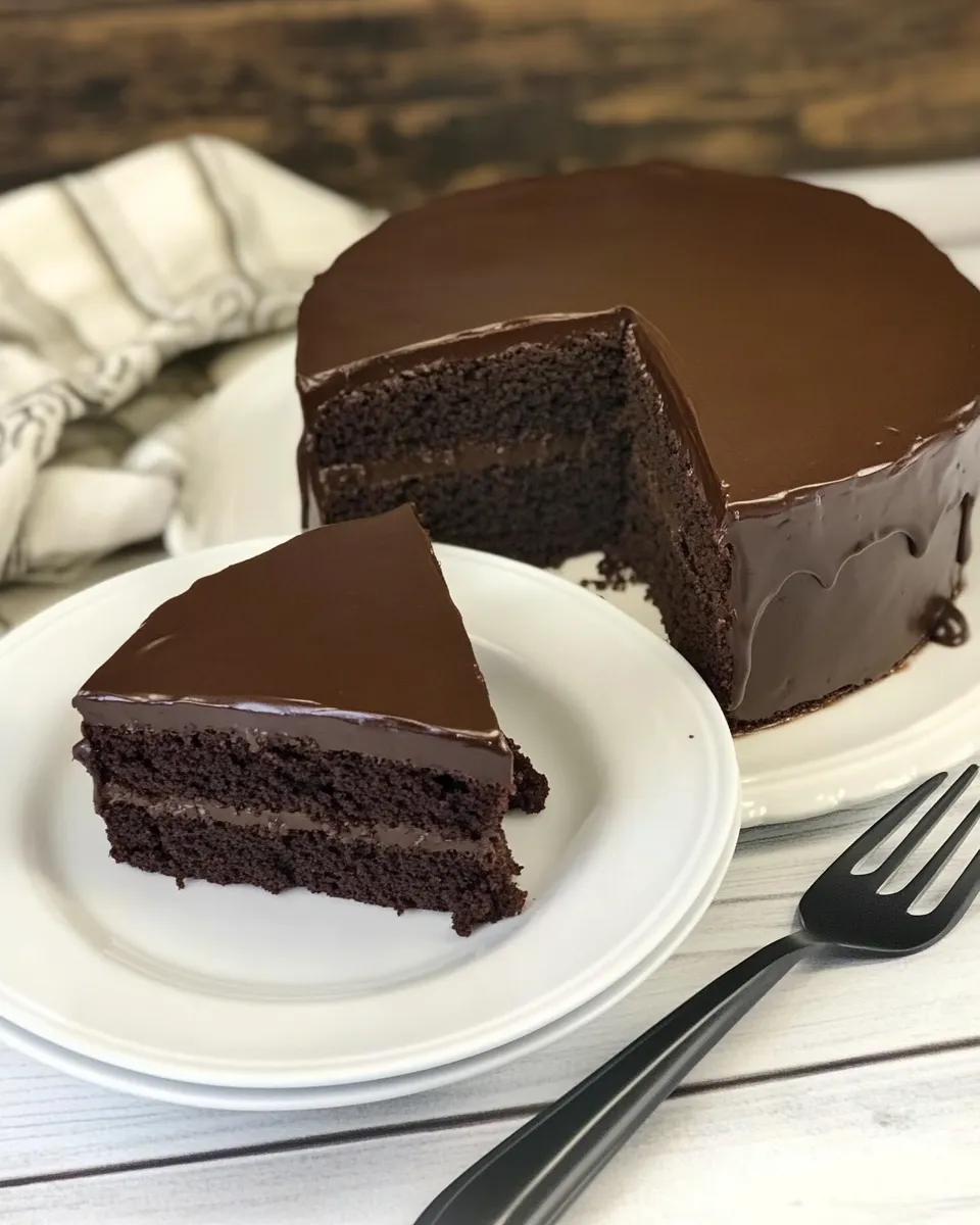 Delicious One Layer Fudge Cake dish photo