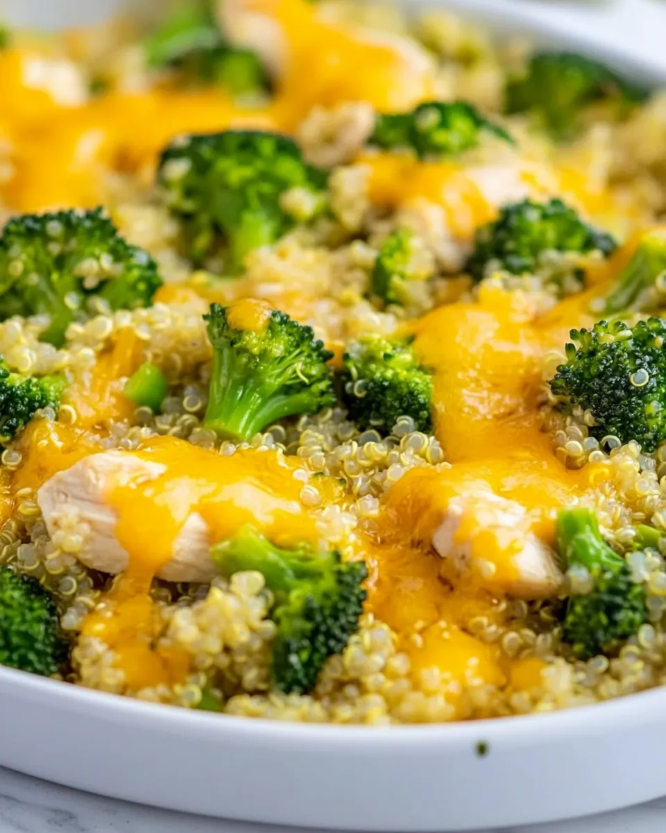 Easy One Pan Cheesy Chicken Broccoli and Quinoa recipe photo