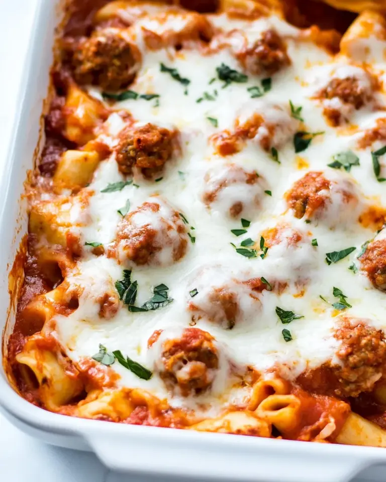 Homemade One Pan Meatball Casserole photo