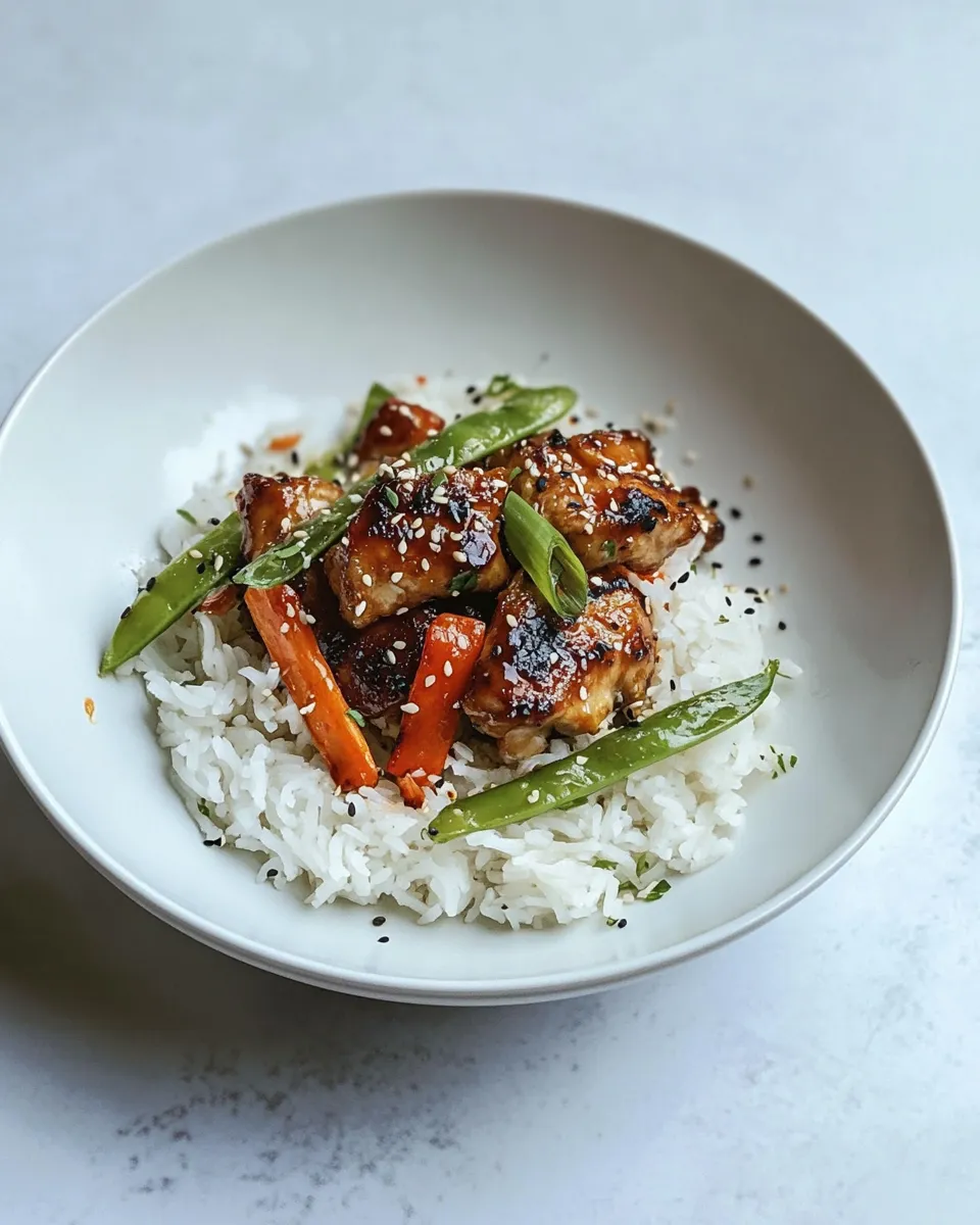 Delicious One Pan Sesame Chicken. plate image