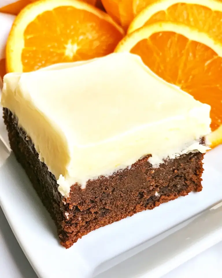 Homemade Orange Brownies with Cream Cheese Frosting photo