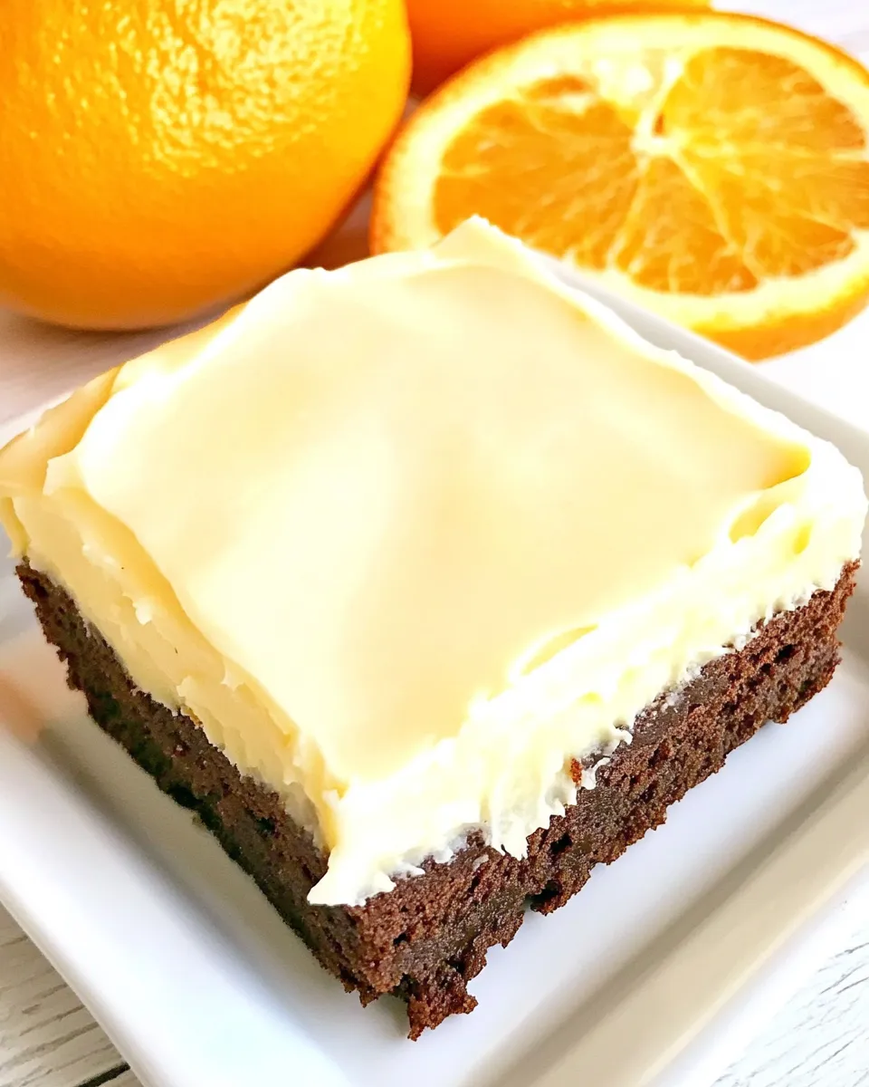 Classic Orange Brownies with Cream Cheese Frosting image