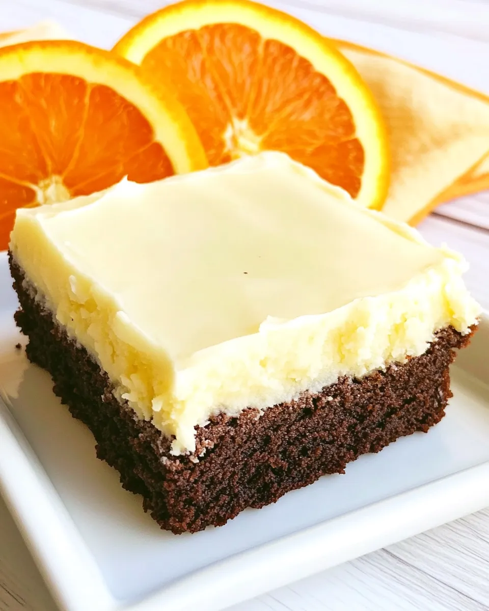 Easy Orange Brownies with Cream Cheese Frosting recipe photo