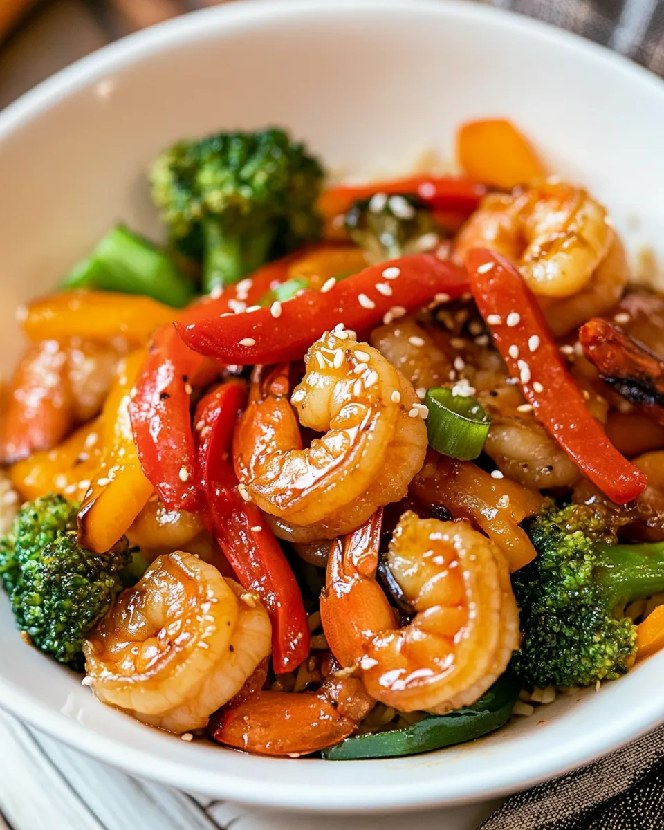 Homemade Orange Ginger Shrimp Stir Fry photo