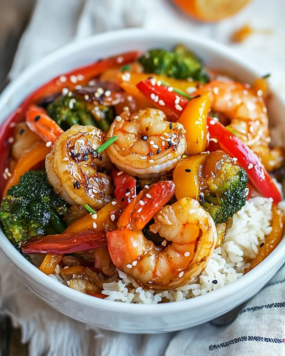 Easy Orange Ginger Shrimp Stir Fry recipe photo