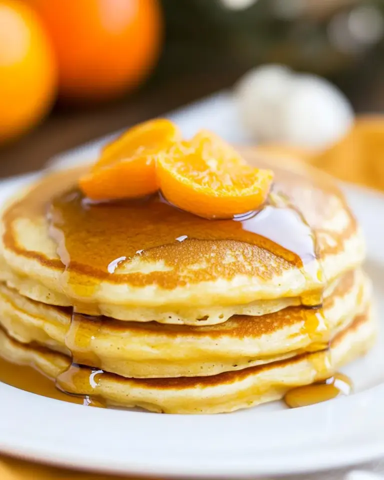 Delicious Orange Vanilla Pancakes with Vanilla Maple Syrup photo