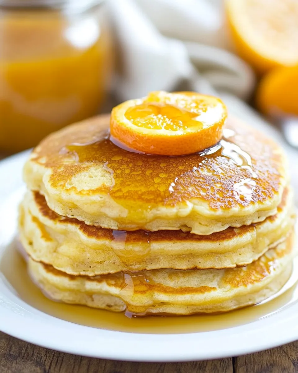 Classic Orange Vanilla Pancakes with Vanilla Maple Syrup recipe photo
