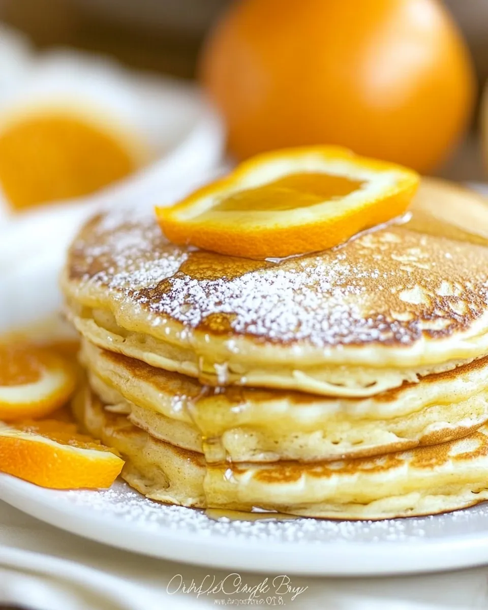 Easy Orange Vanilla Pancakes with Vanilla Maple Syrup dish photo