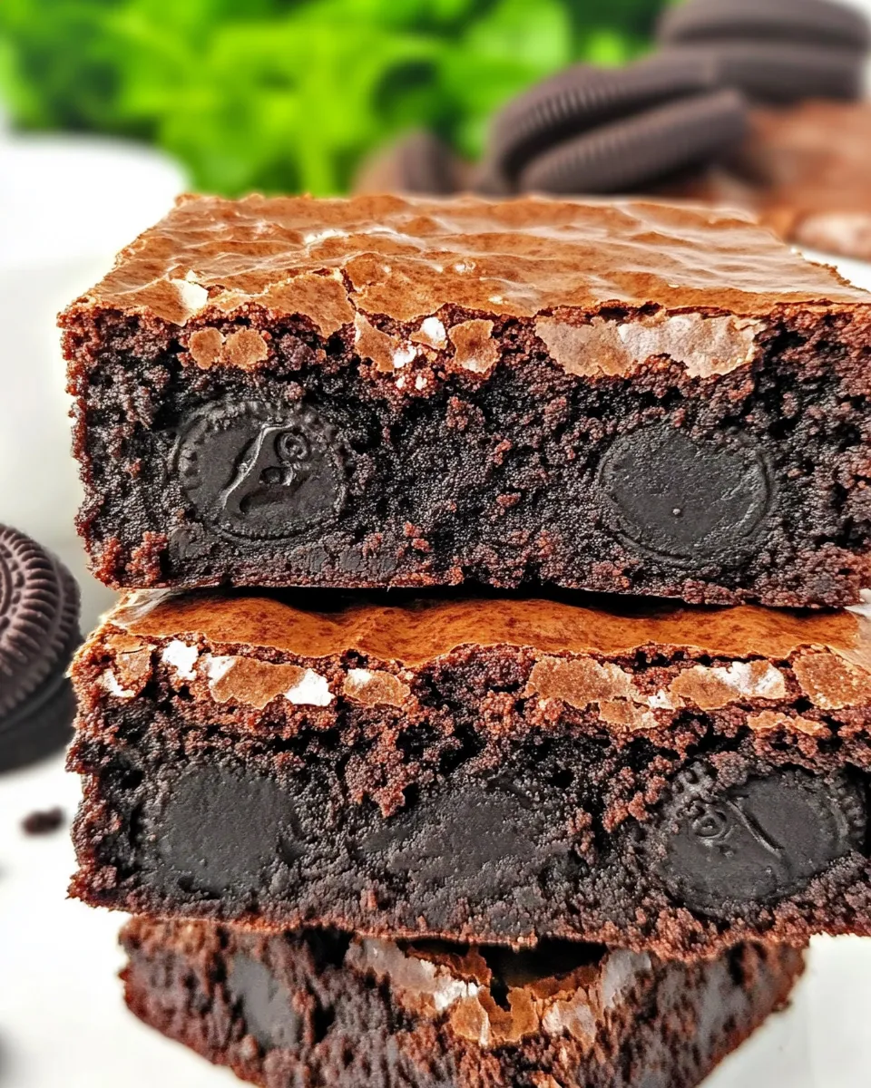 Best Oreo Truffle Brownies plate image