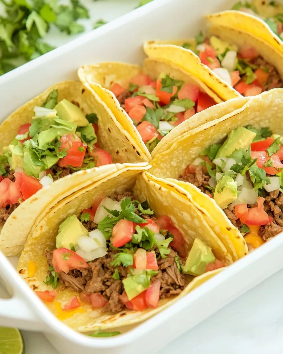 Easy Oven Baked Beef Tacos recipe photo