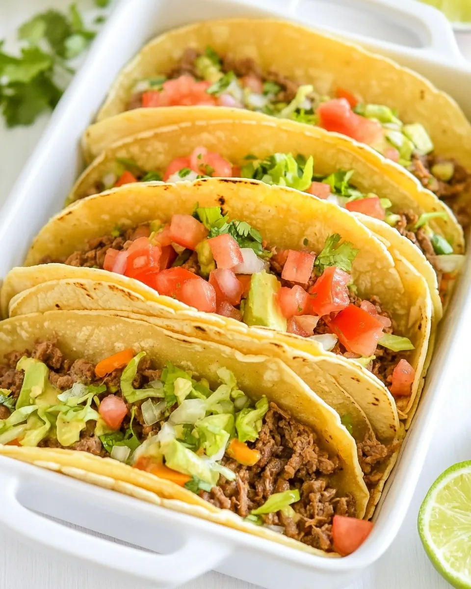 Delicious Oven Baked Beef Tacos shot