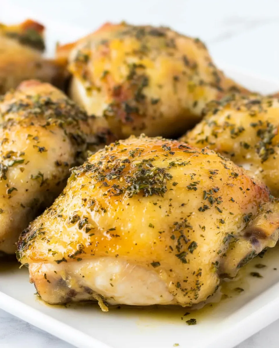 Classic Oven Baked Ranch Chicken Thighs (With Crispy Skin!) image