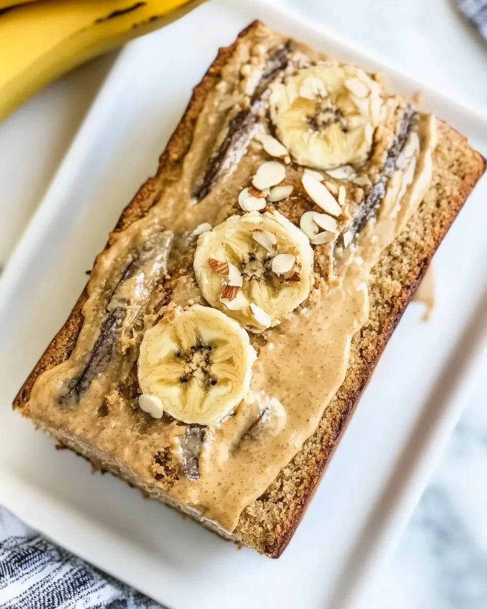 Homemade Paleo Banana Bread with Almond Butter Glaze dish photo