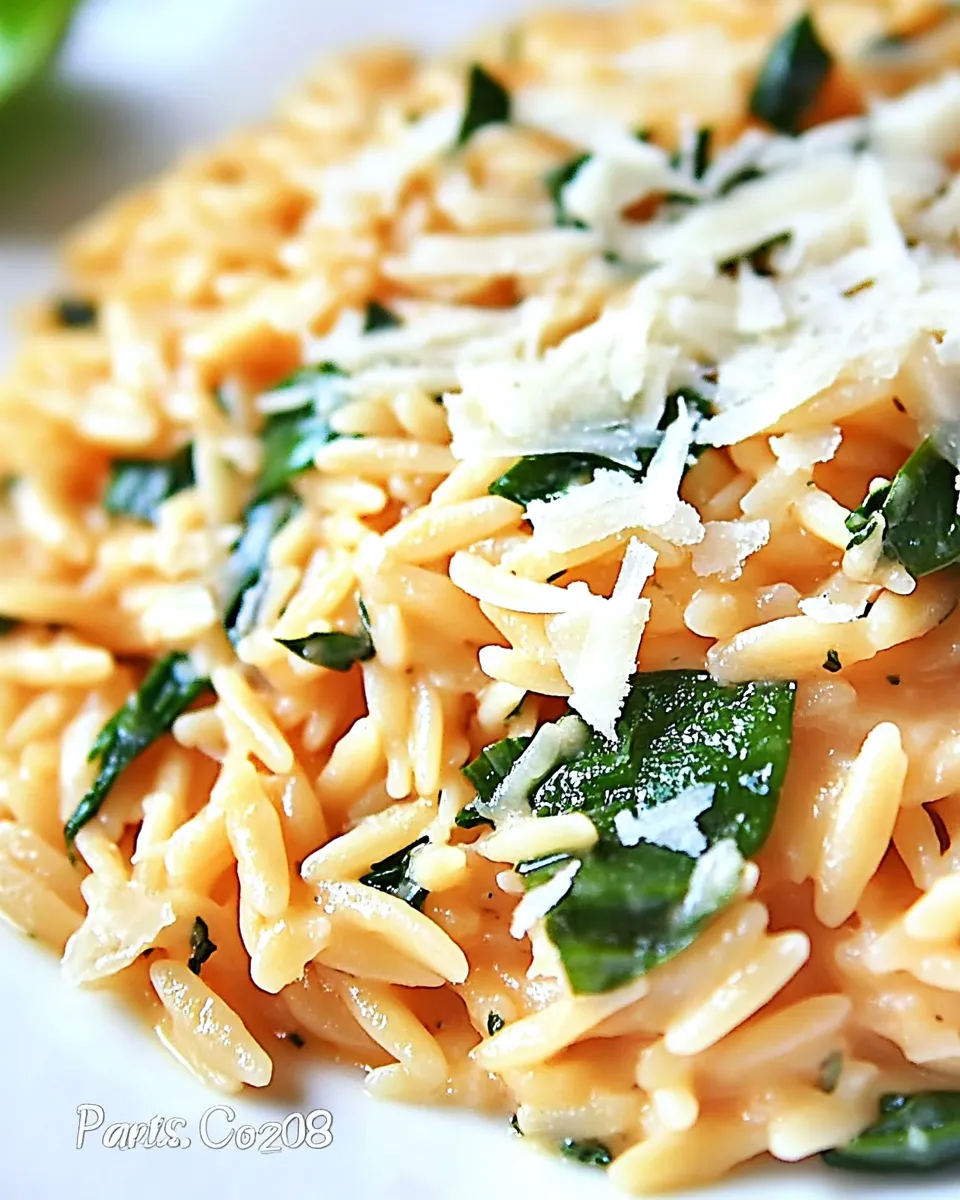 Quick Parmesan Orzo dish photo