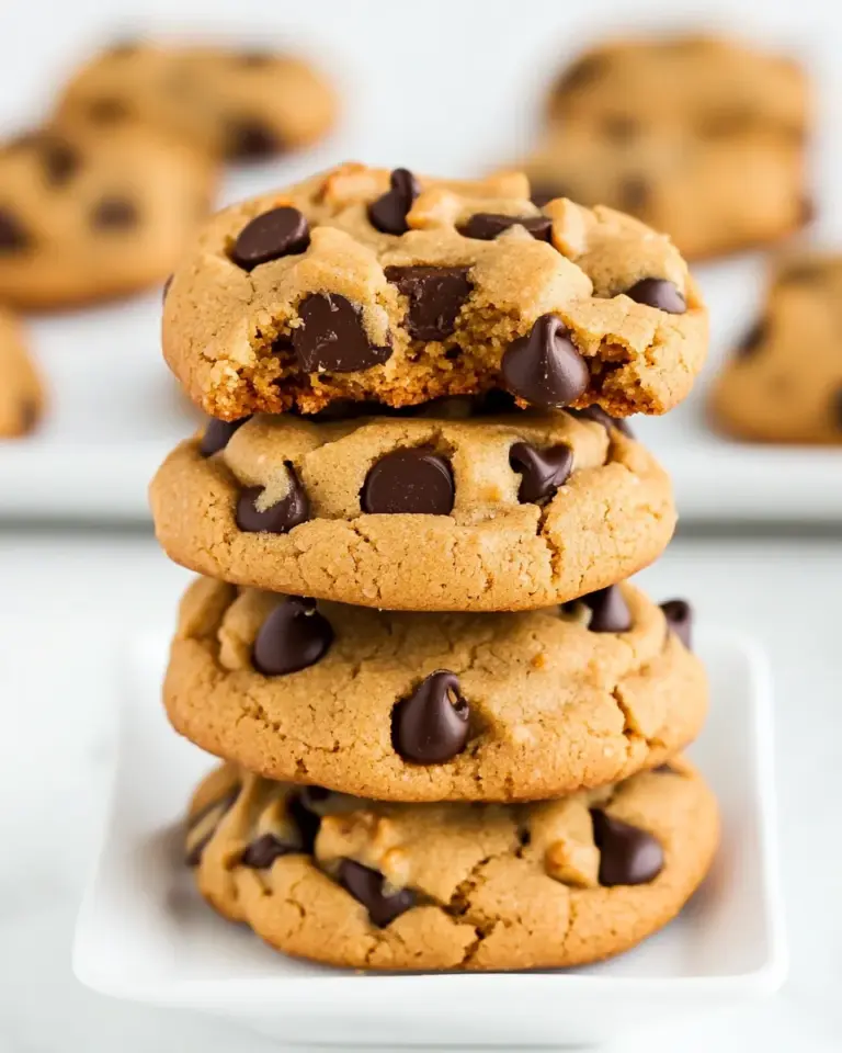 Delicious Peanut Butter-Pretzel Chocolate Chip Cookies food shot
