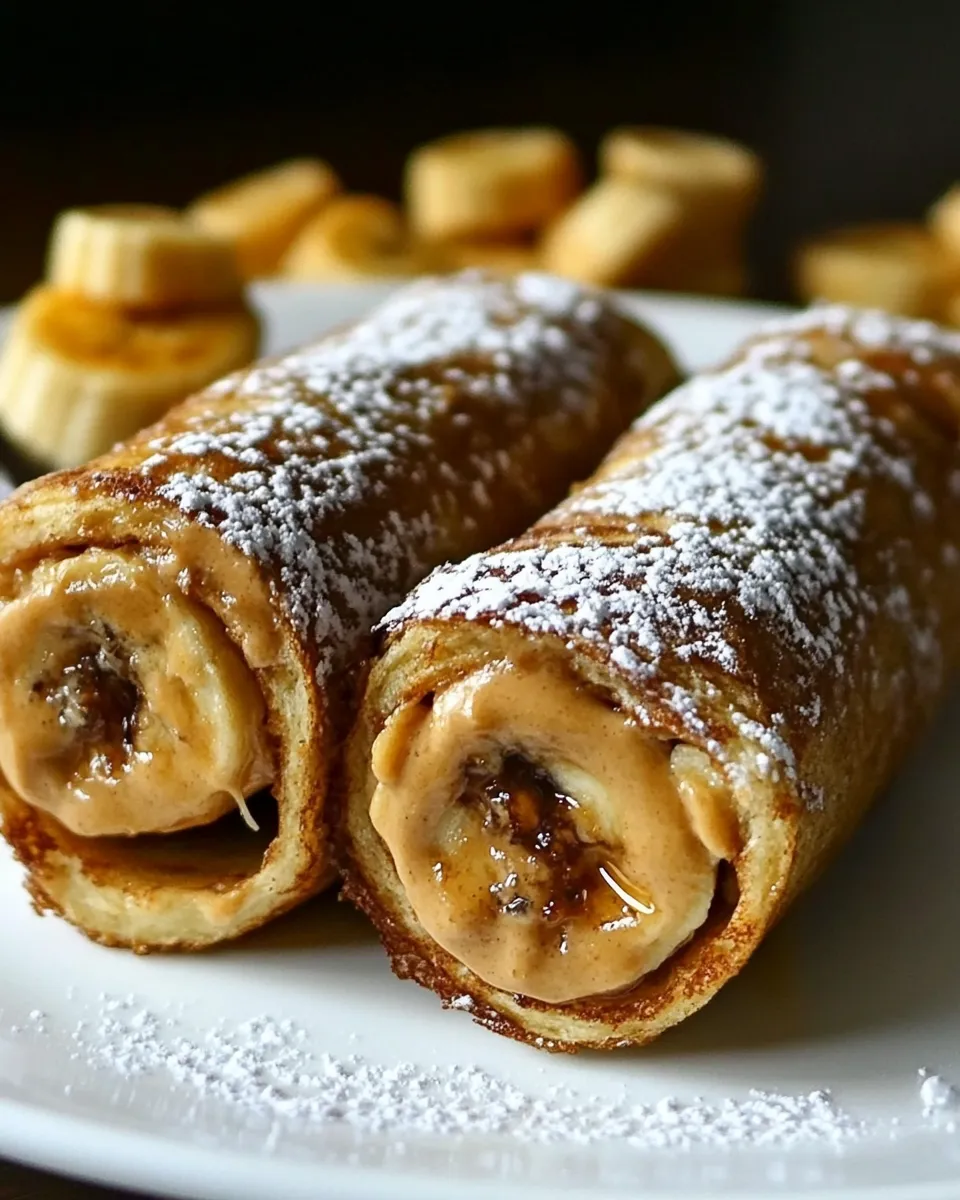 Quick Peanut Butter Banana French Toast Roll Ups Recipe shot