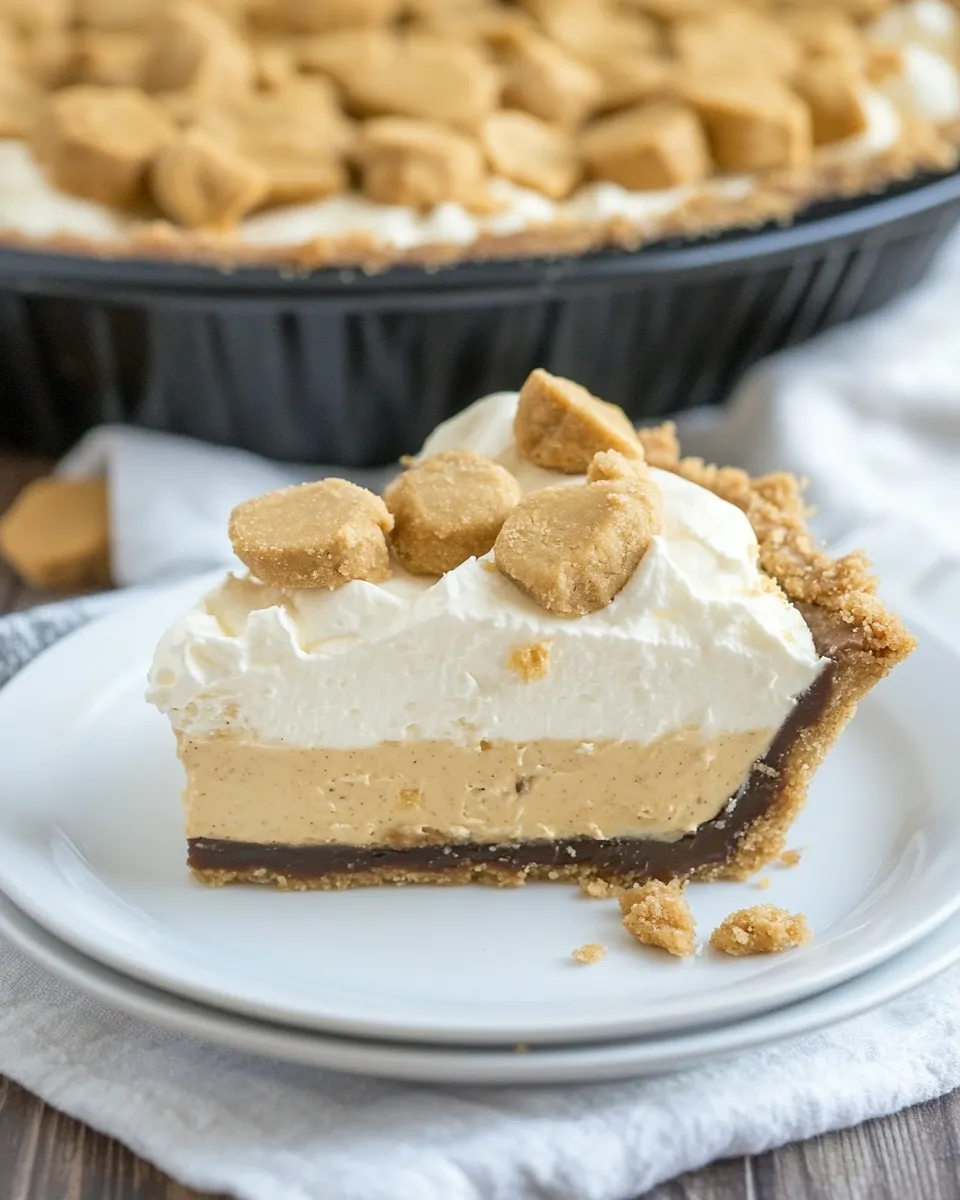 Homemade Peanut Butter Cookie Dough Cheesecake Pie photo