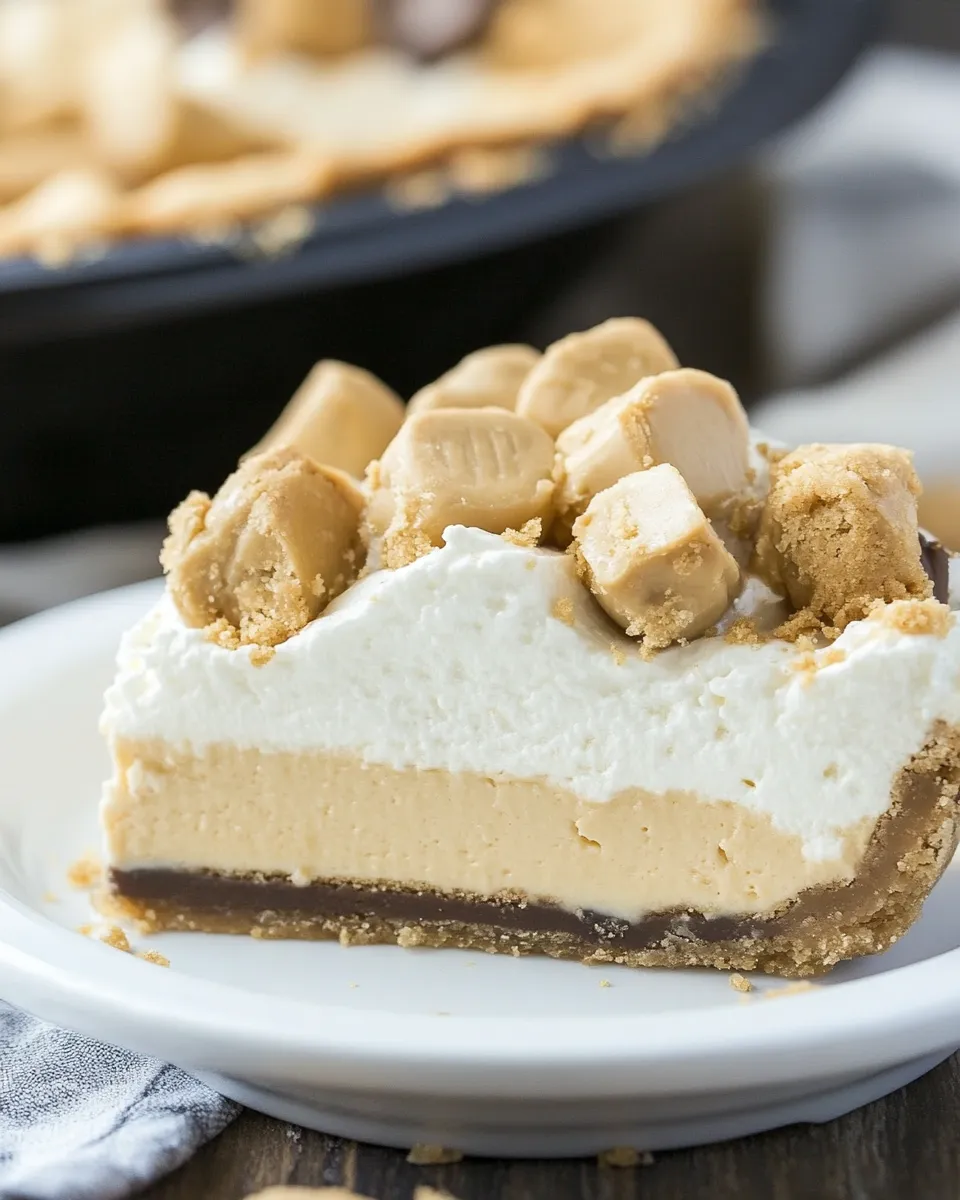 Classic Peanut Butter Cookie Dough Cheesecake Pie image