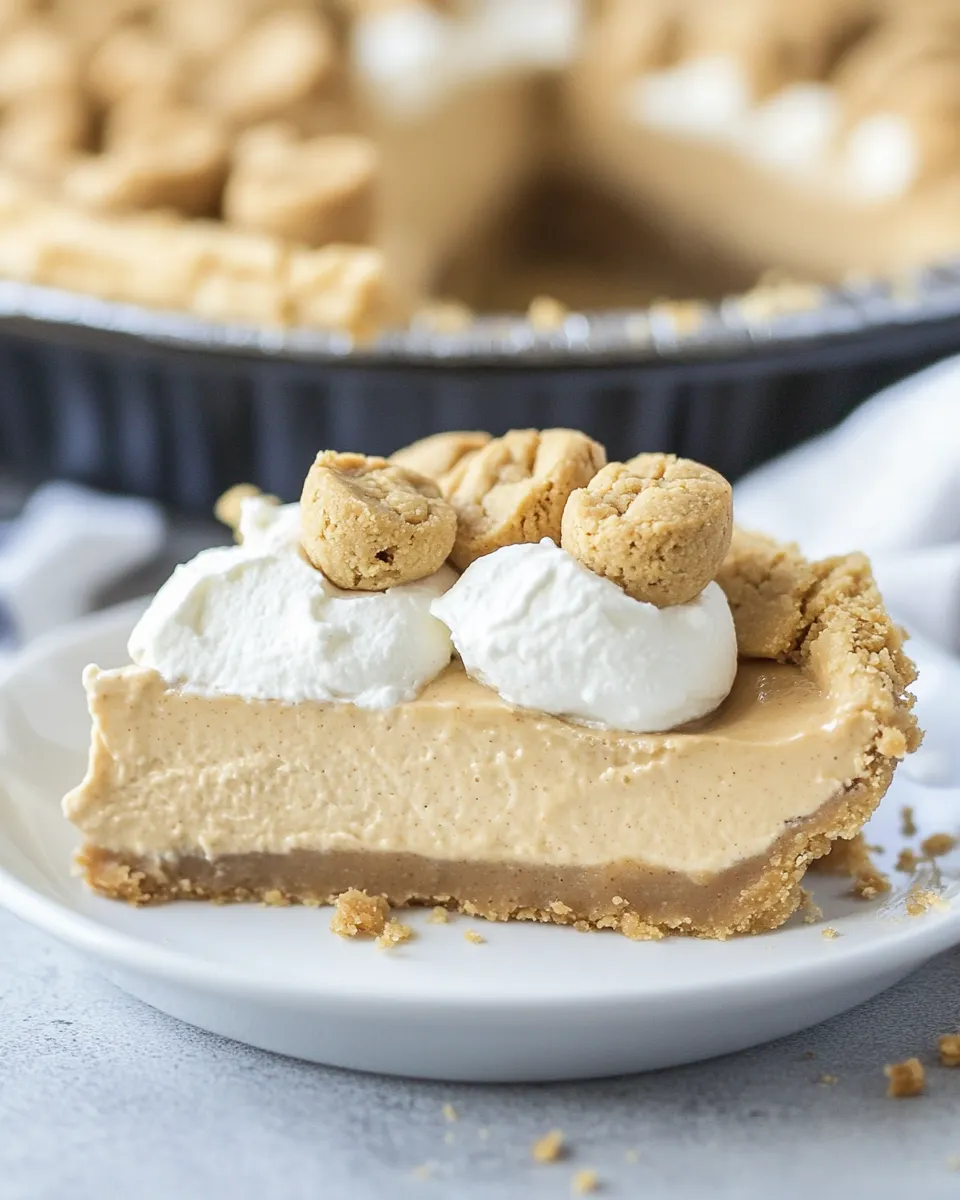 Delicious Peanut Butter Cookie Dough Cheesecake Pie dish photo