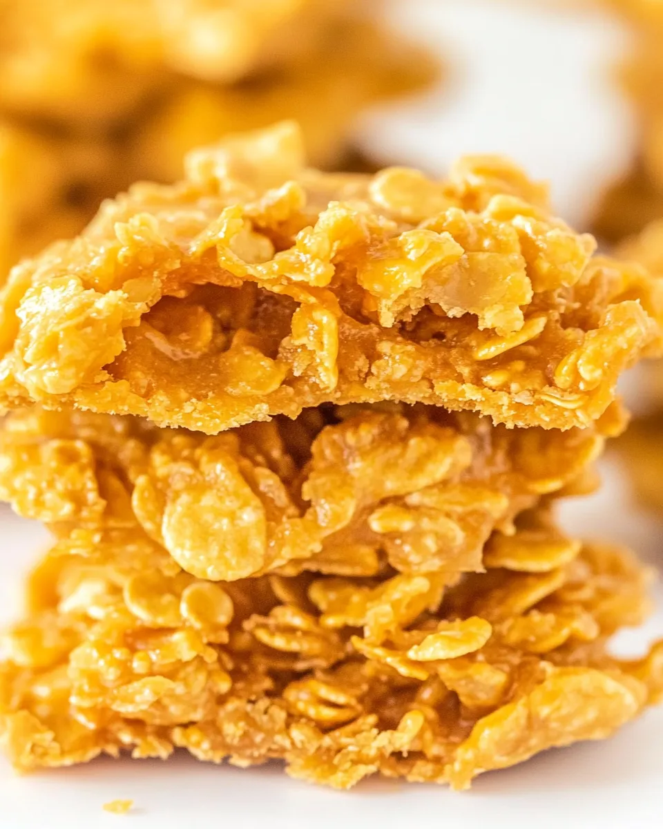 Easy Peanut Butter Cornflake Cookies recipe photo