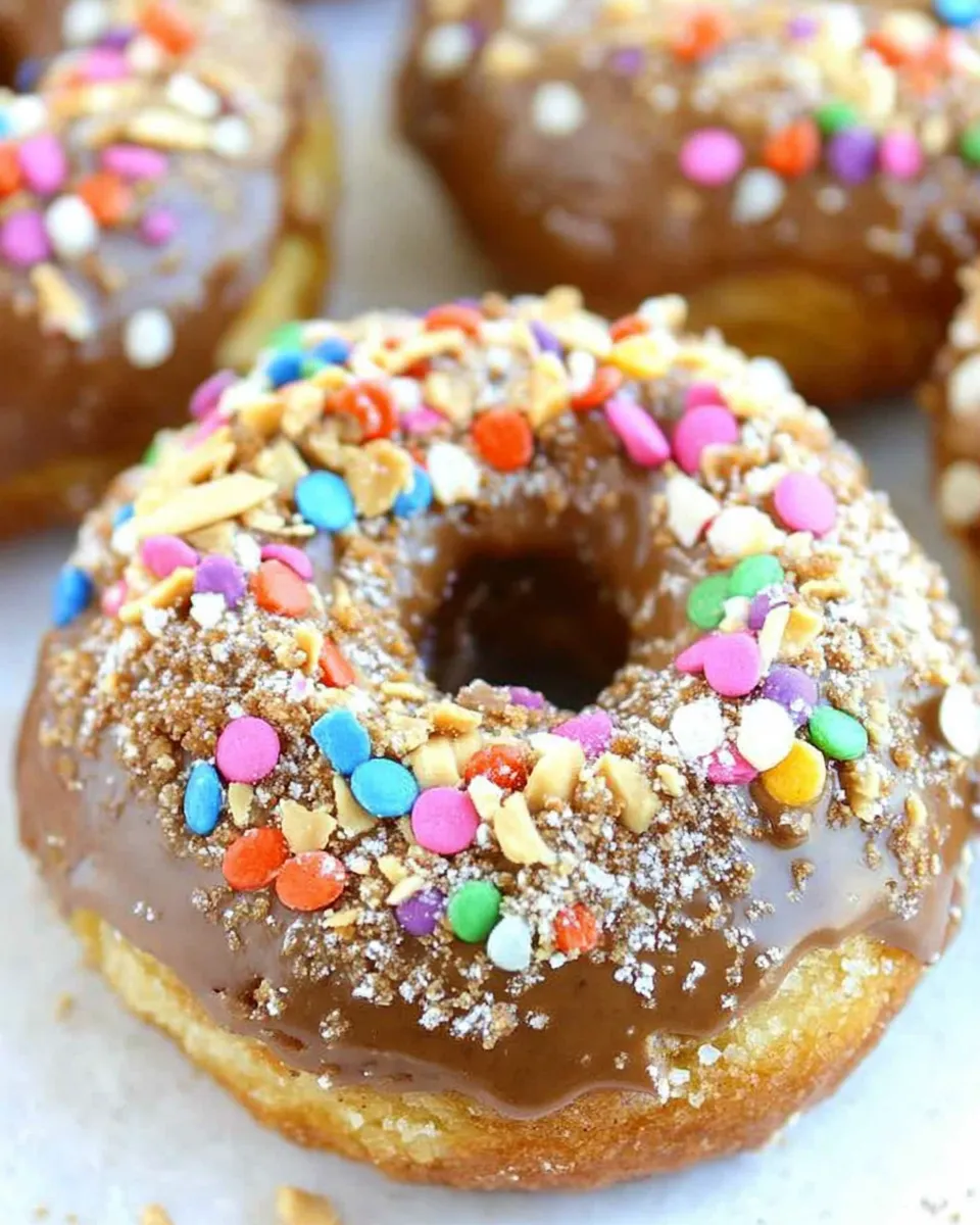 Homemade Peanut Butter Cream Doughnuts photo