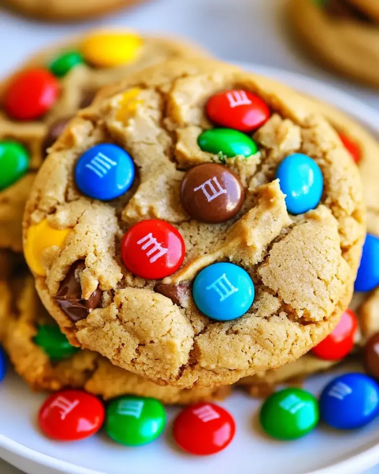 Homemade Peanut Butter M&M Cookies photo
