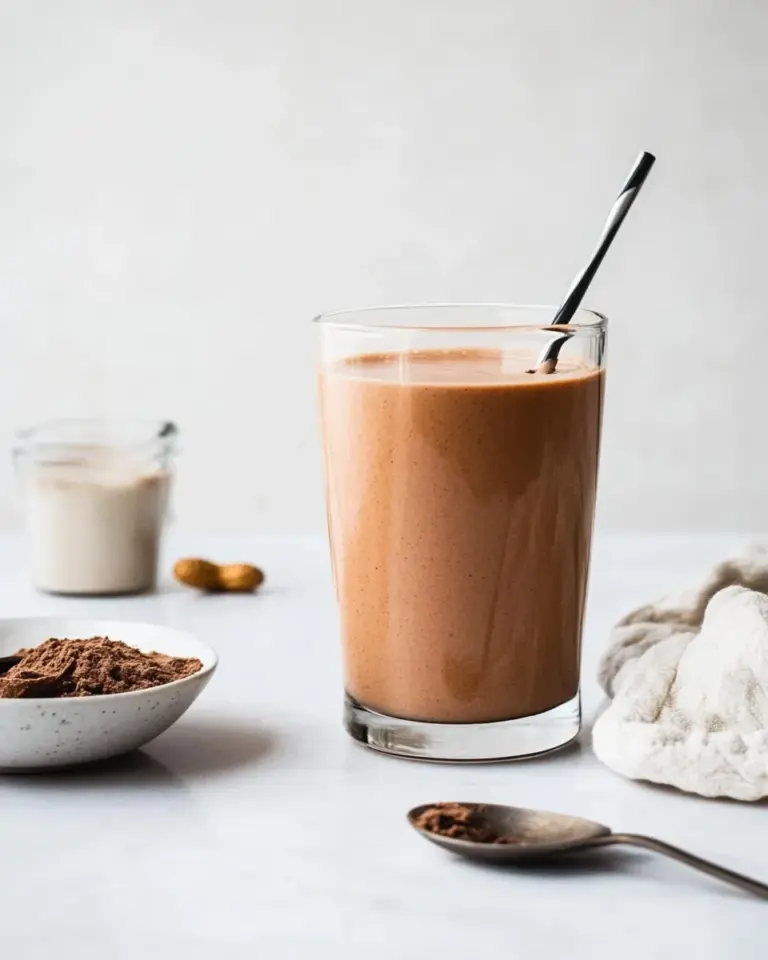 Homemade Peanut Butter Mocha Smoothie photo