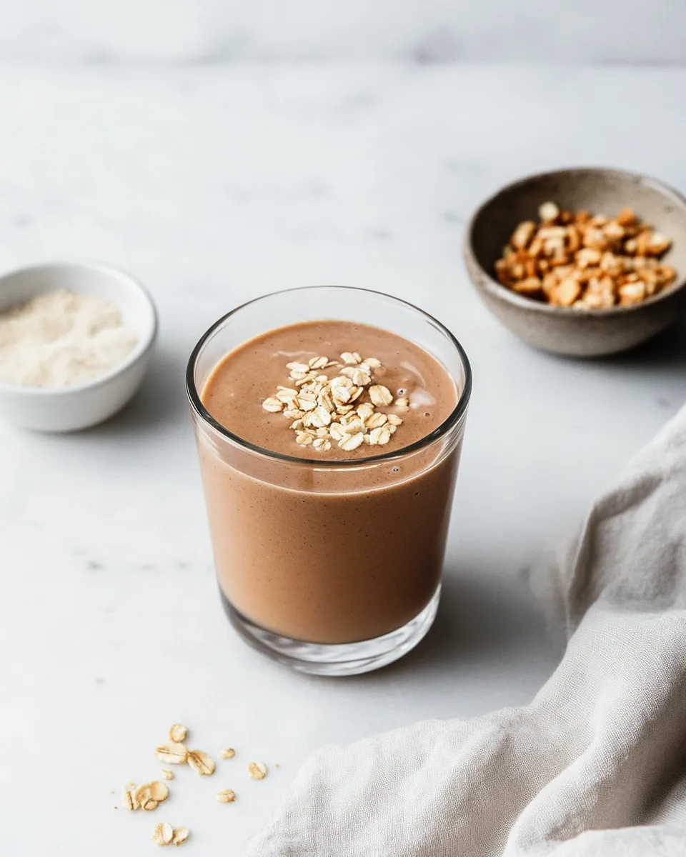 Delicious Peanut Butter Mocha Smoothie shot