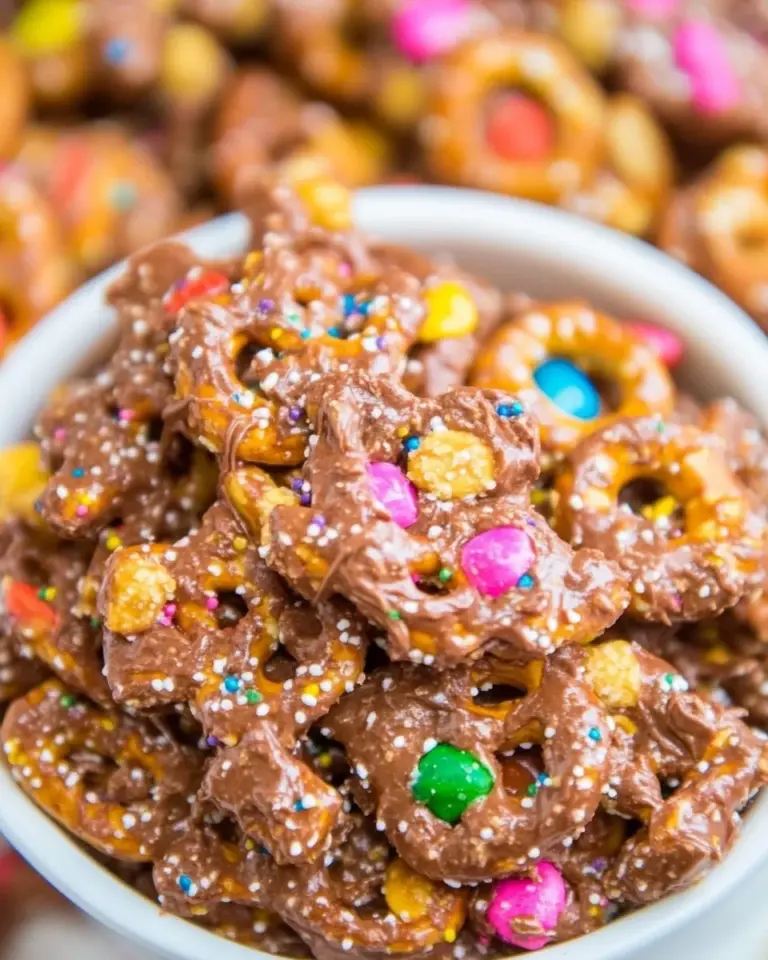 Homemade Peanut Butter Nutella Pretzel and Peanut Snack Mix recipe photo