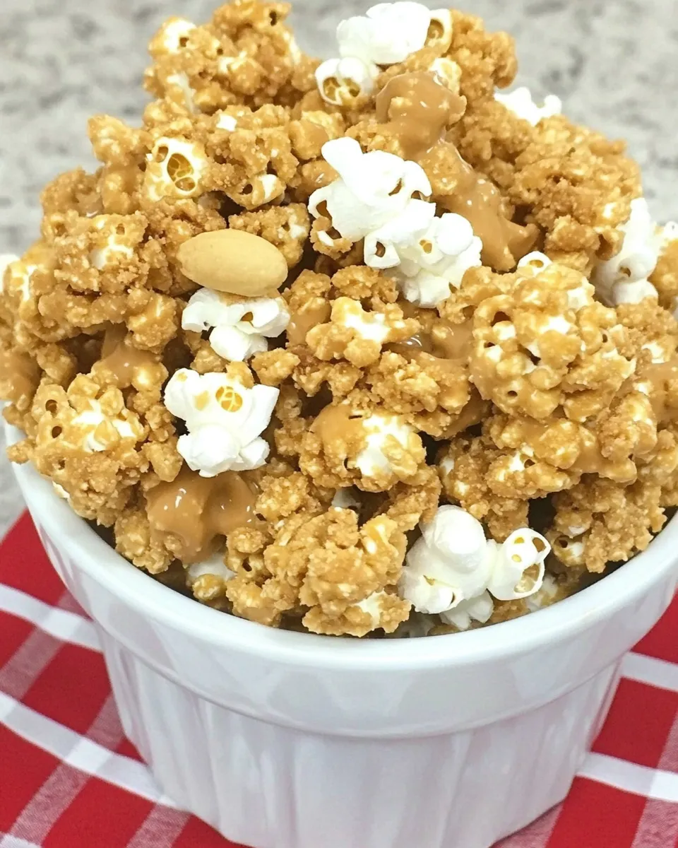 Easy Peanut Butter Popcorn Munch recipe photo