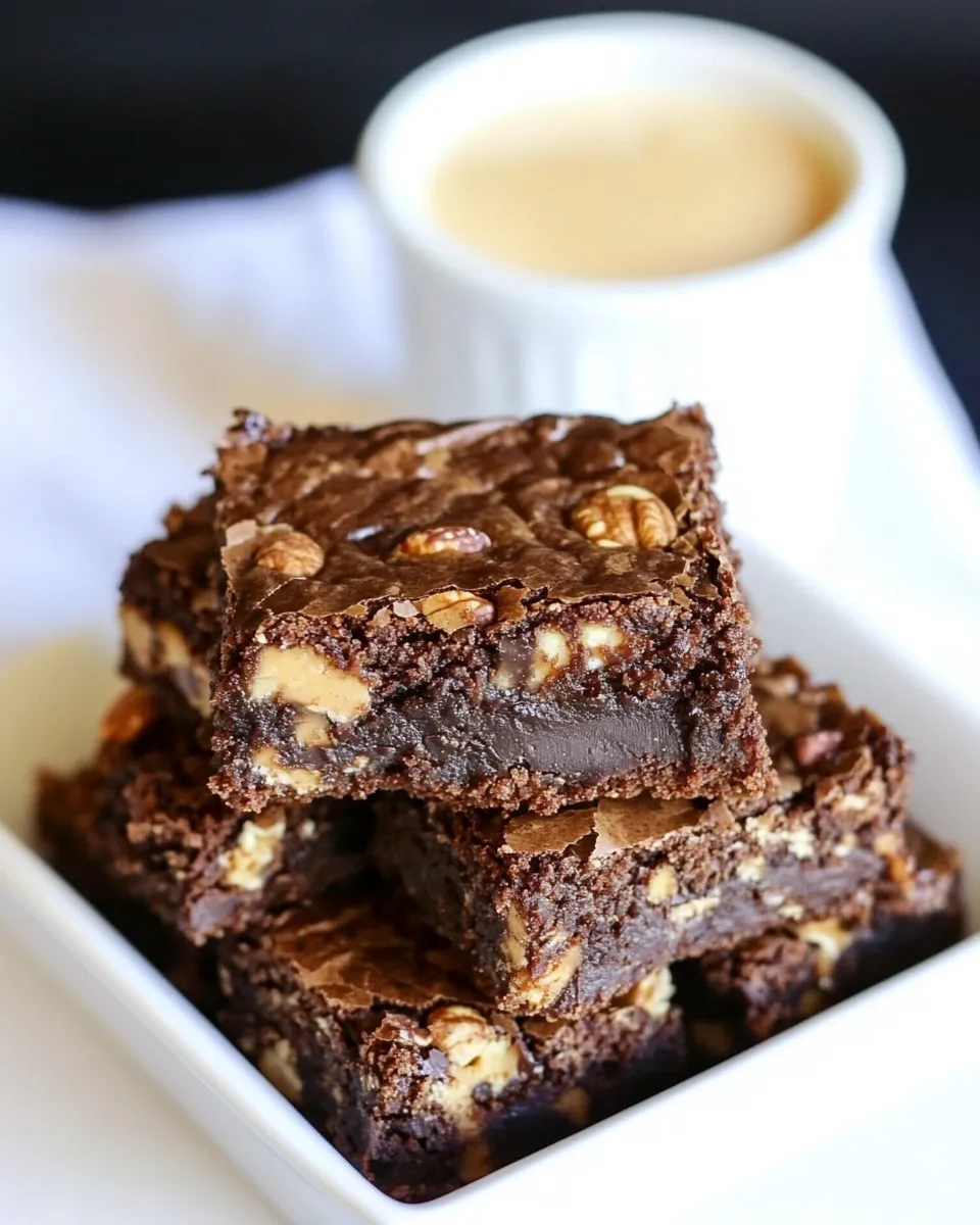 Easy Peanut Butter Snickers Brownies food shot