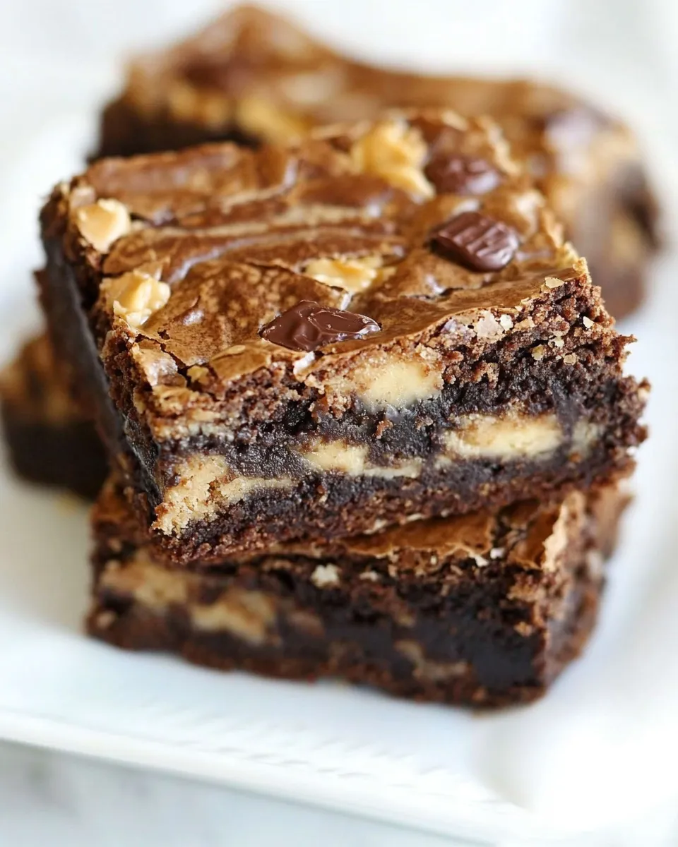 Delicious Peanut Butter Snickers Brownies picture