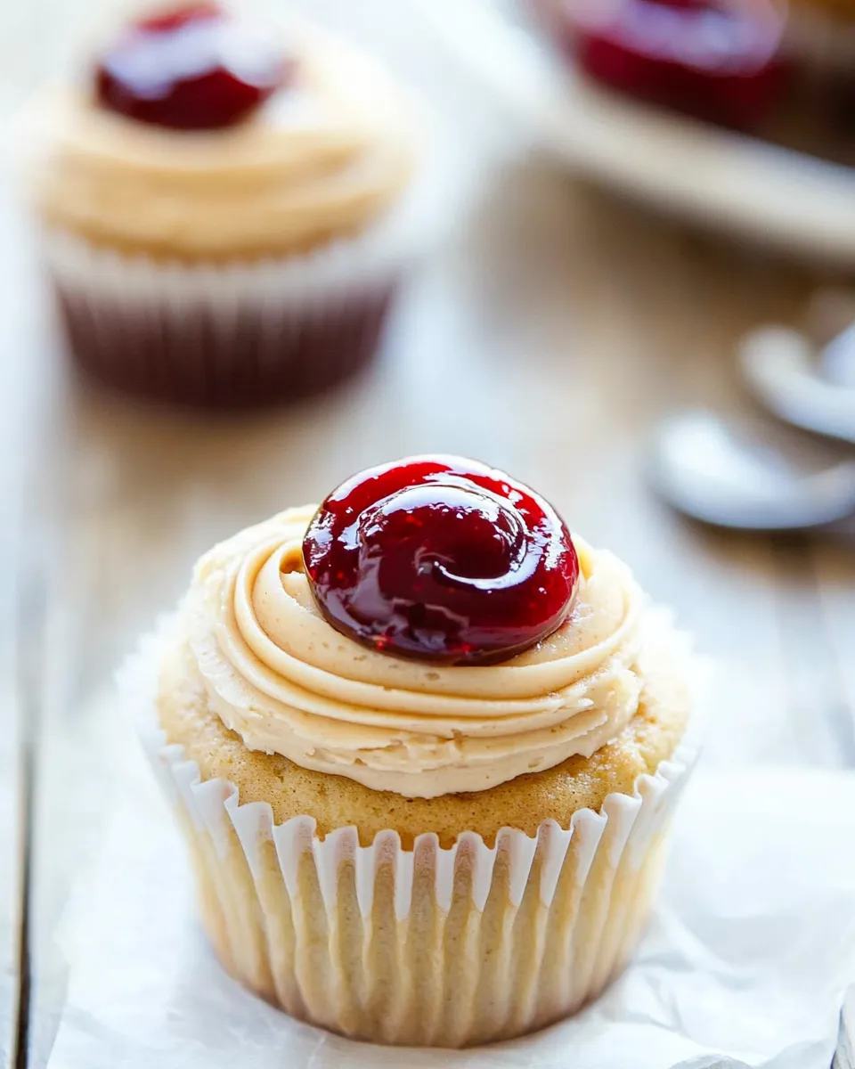Classic Peanut Butter and Jelly Cupcakes dish photo