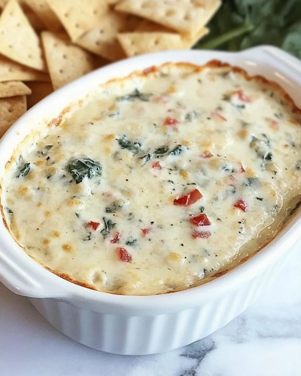 Delicious Pepper Jack Spinach Dip dish photo