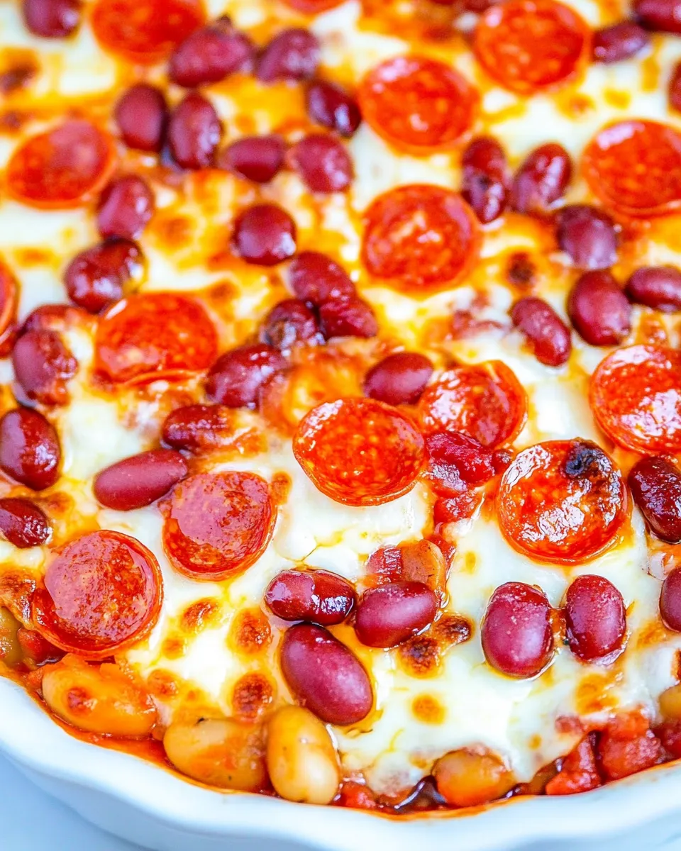 Homemade Pepperoni Pizza Baked Beans photo