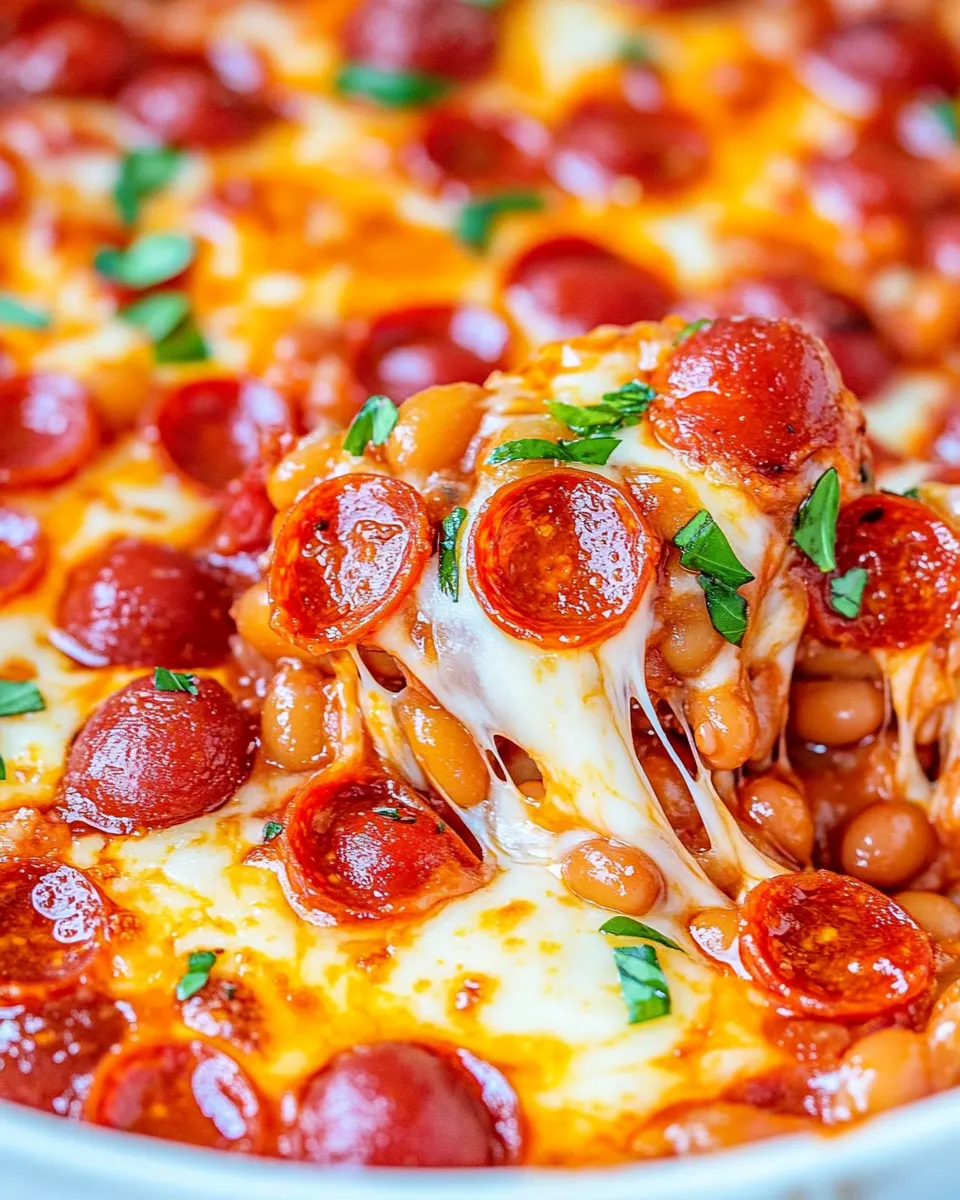 Classic Pepperoni Pizza Baked Beans image
