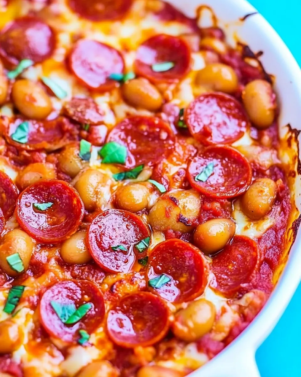 Easy Pepperoni Pizza Baked Beans recipe photo