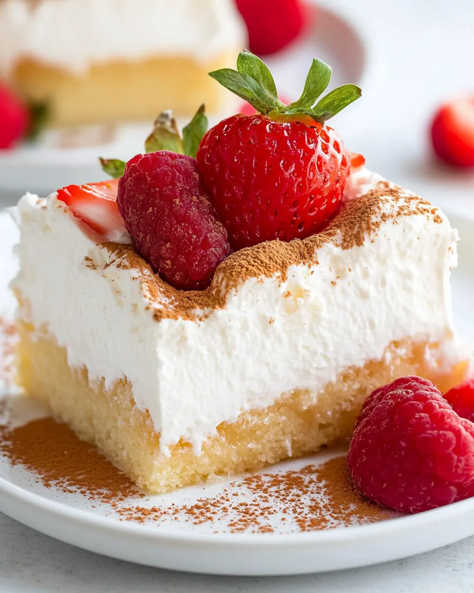 Easy Perfect Tres Leches Cake food shot