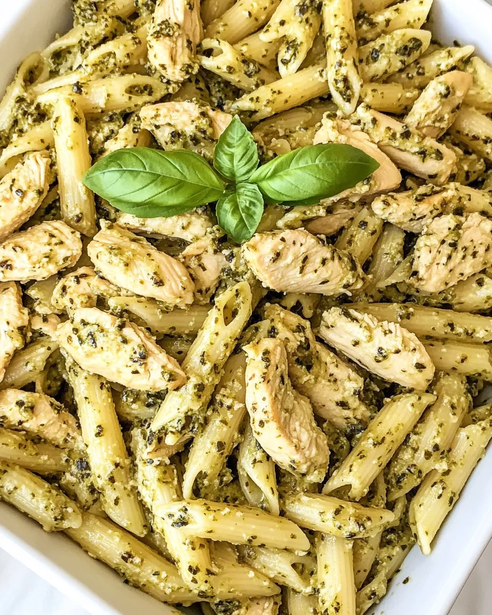 Classic Pesto Chicken Pasta dish photo