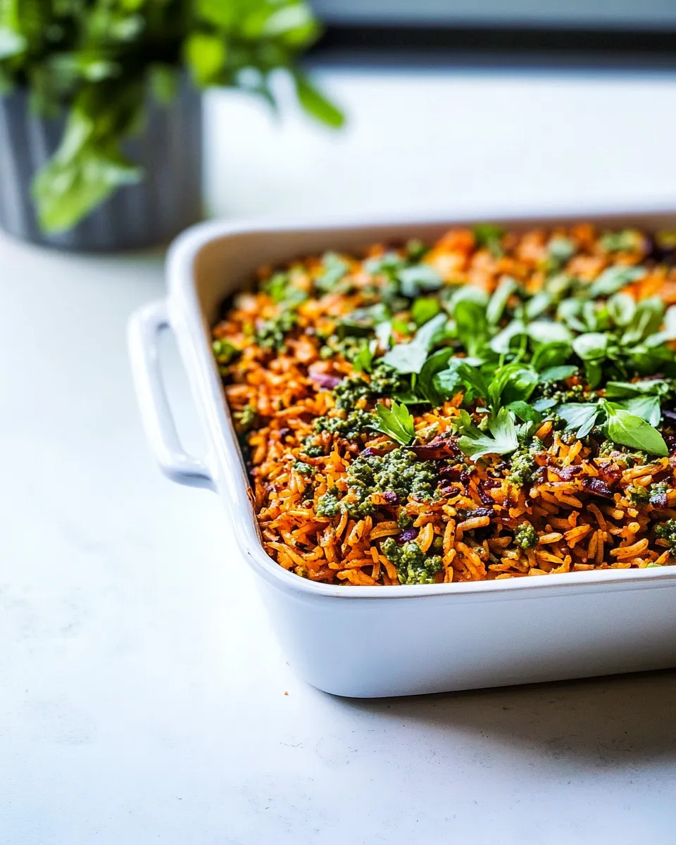 Easy Pesto Rice food shot