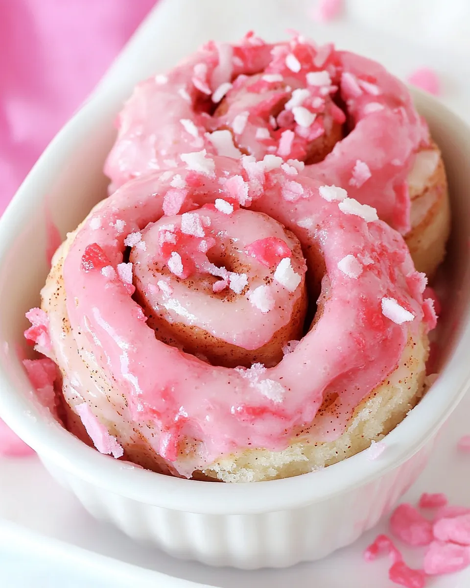 Easy Pink Cinnamon Rolls recipe image