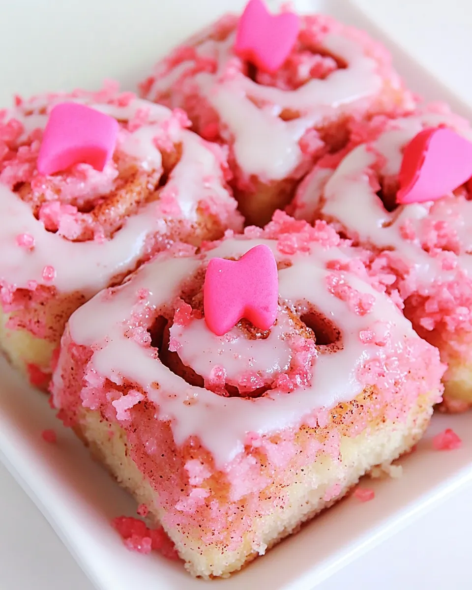 Homemade Pink Cinnamon Rolls dish photo