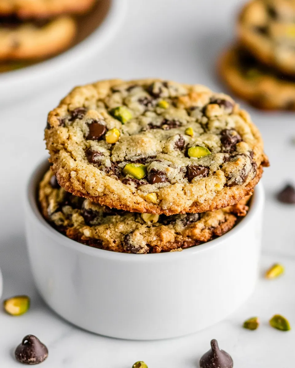 Easy Pistachio Chocolate Chip Cookies recipe image