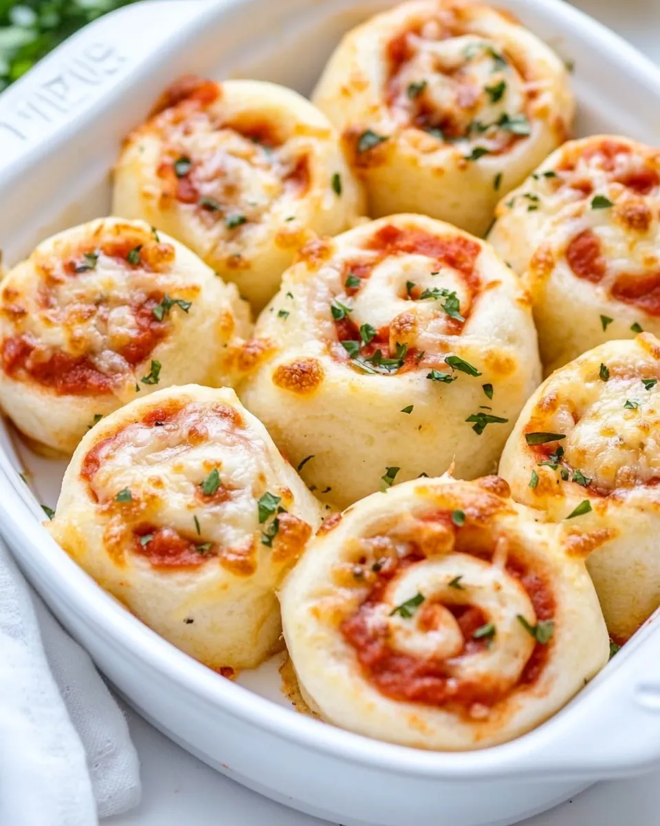 Delicious Pizza Rolls food shot