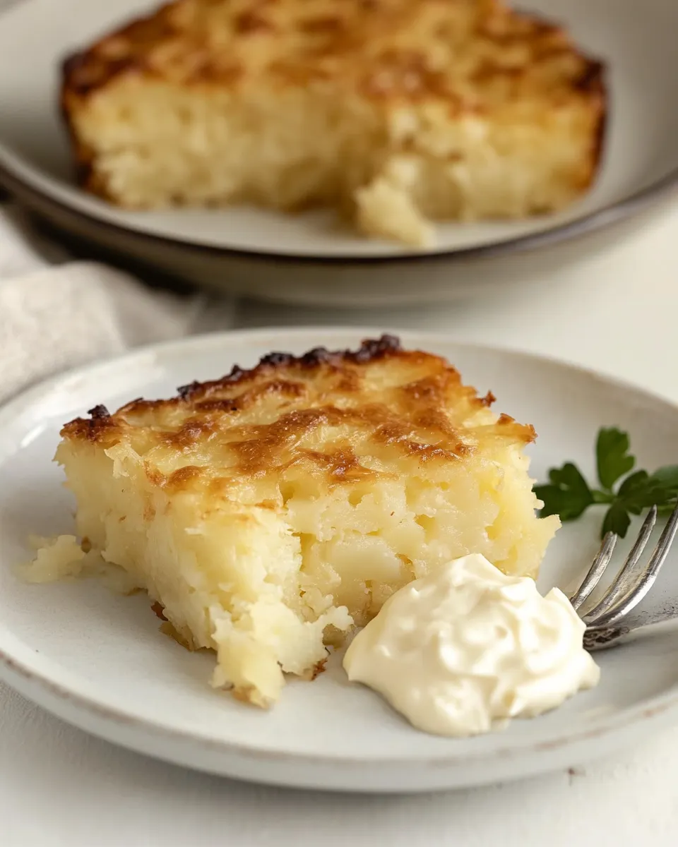 Delicious Potato Kugel food shot