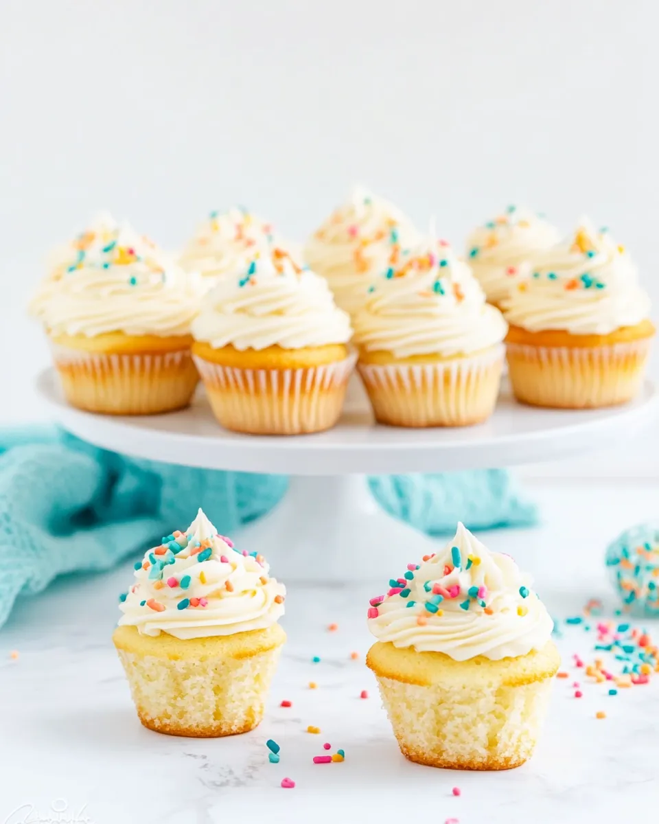 Delicious Protein Cupcakes With Funfetti Icing photo