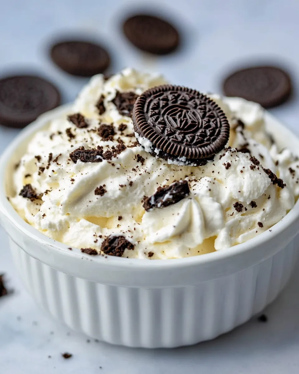 Delicious Protein Oreo Fluff Dessert food shot