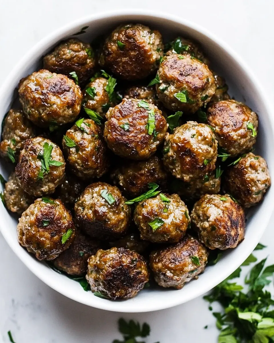 Delicious Quick and Easy Air Fryer Meatballs shot