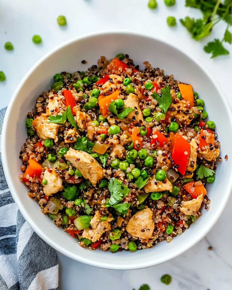Classic Quinoa Fried Rice with Chicken and Vegetables image